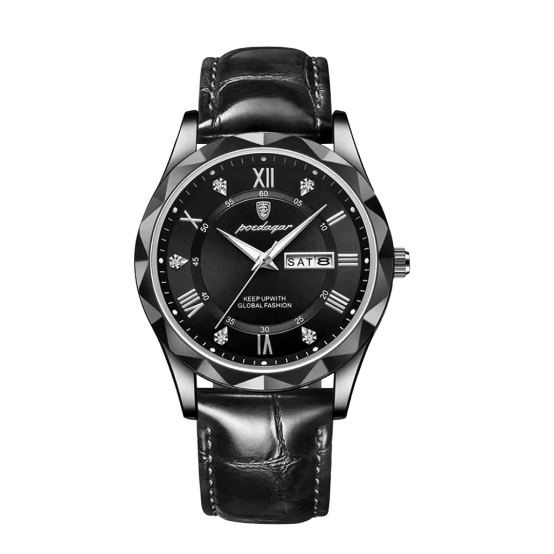 Brody | Elegant Leather Strap Quartz Watch | 40mm