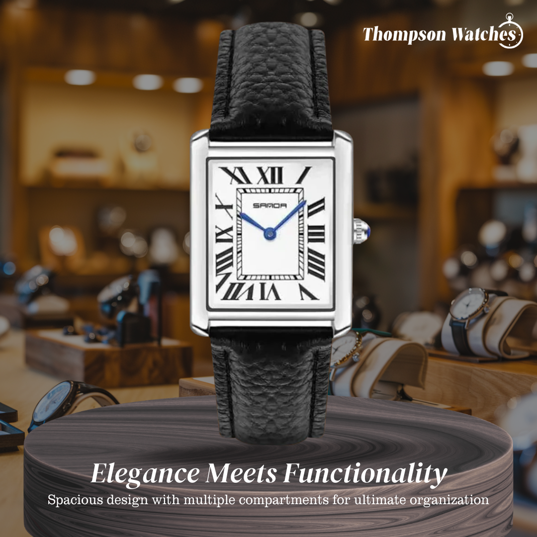 Matthew | Rectangular Watch with Silver-Tone Case | 28*27mm