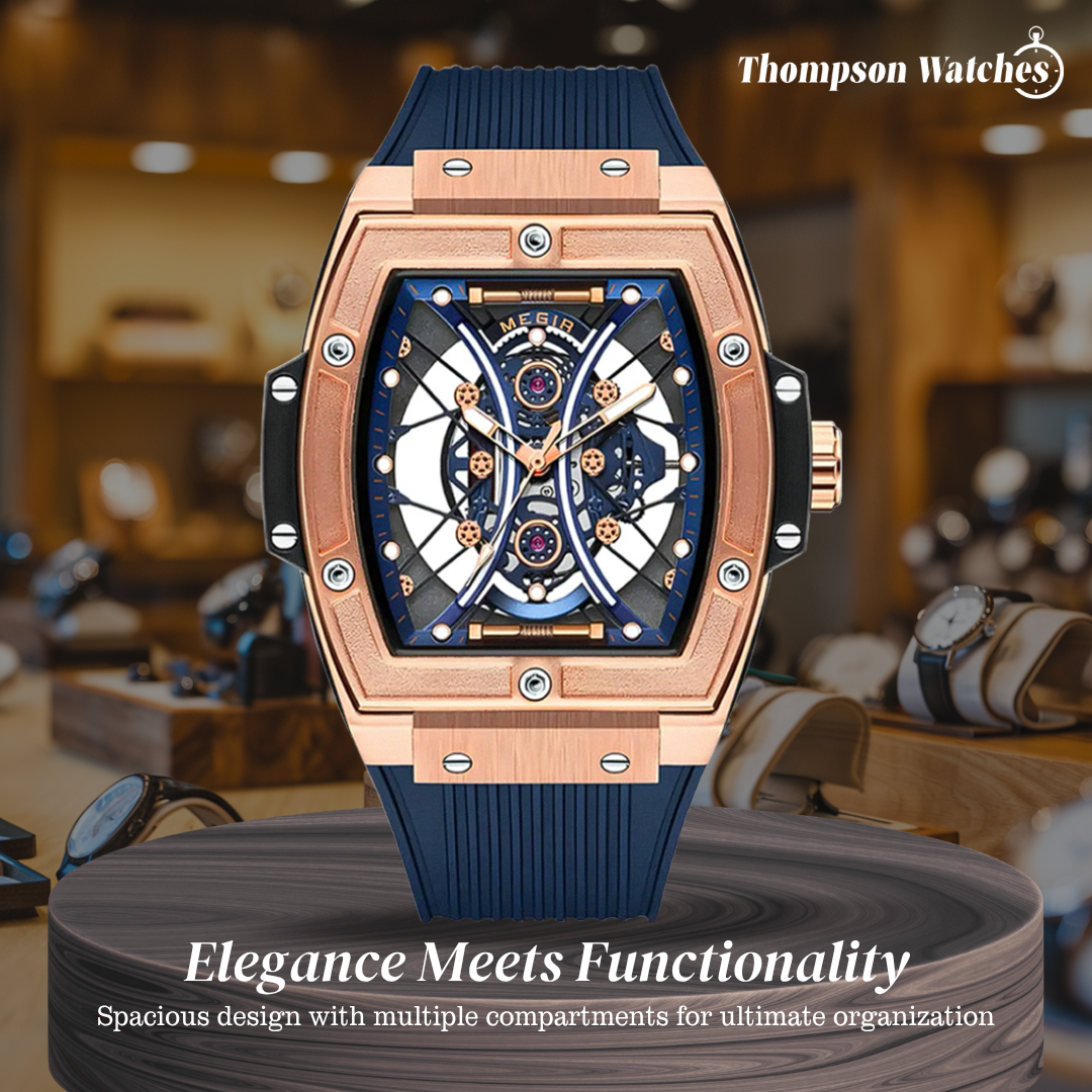 Ryker | Striking Tonneau Case Futuristic Skeleton Build Watch | 42mm