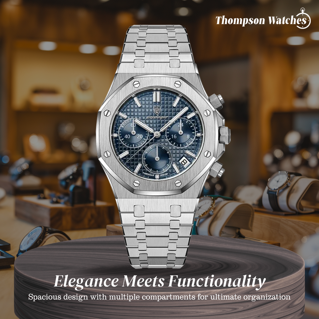 Damian | Iconic Steel Frame Bold Chronograph Design Watch | 42mm