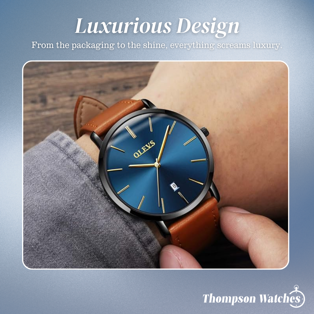 Finn | Cruise Leather Date Watch | 40mm