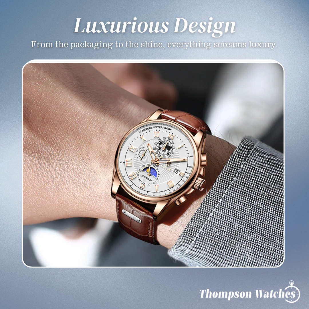 Xavier | Modern Luxury Slim Quartz Timepiece Watch | 40mm