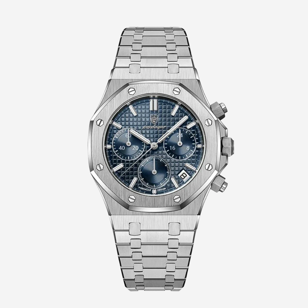Damian | Iconic Steel Frame Bold Chronograph Design Watch | 42mm
