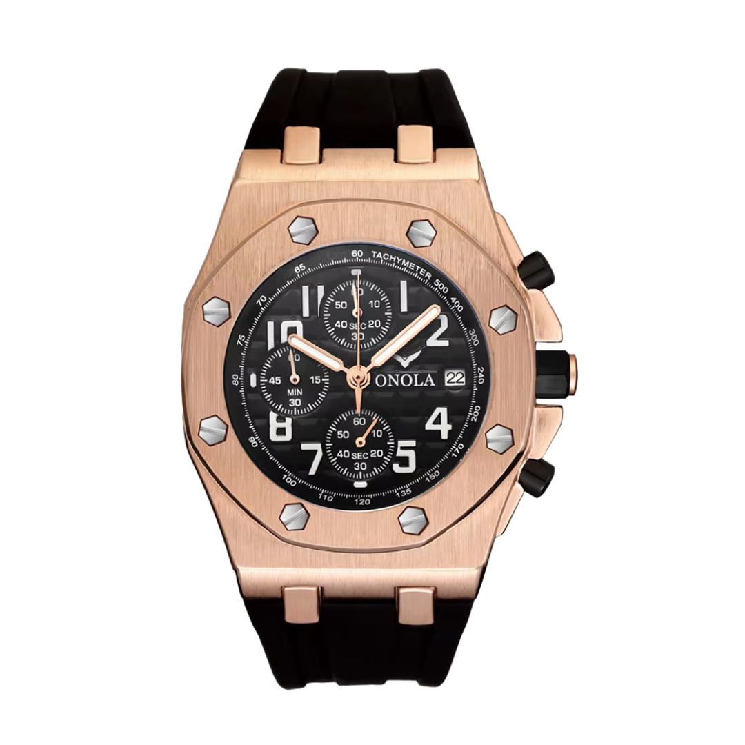 Andrei | Octagonal Bezel Chronograph Watch | 43mm