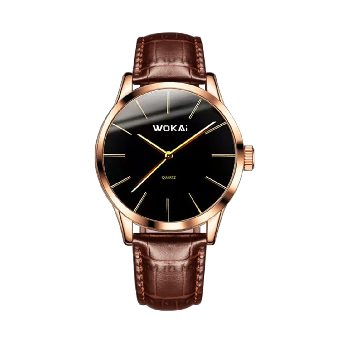 Ian | Elegant Rose Gold Quartz Watch Dean | 40mm