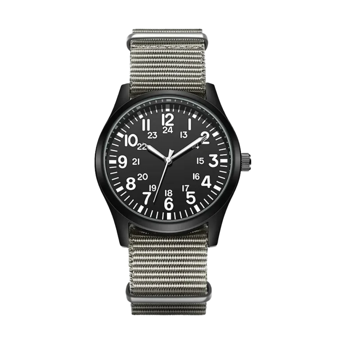 Nicolas | Luminous Field Watch with Tactical Strap | 41mm