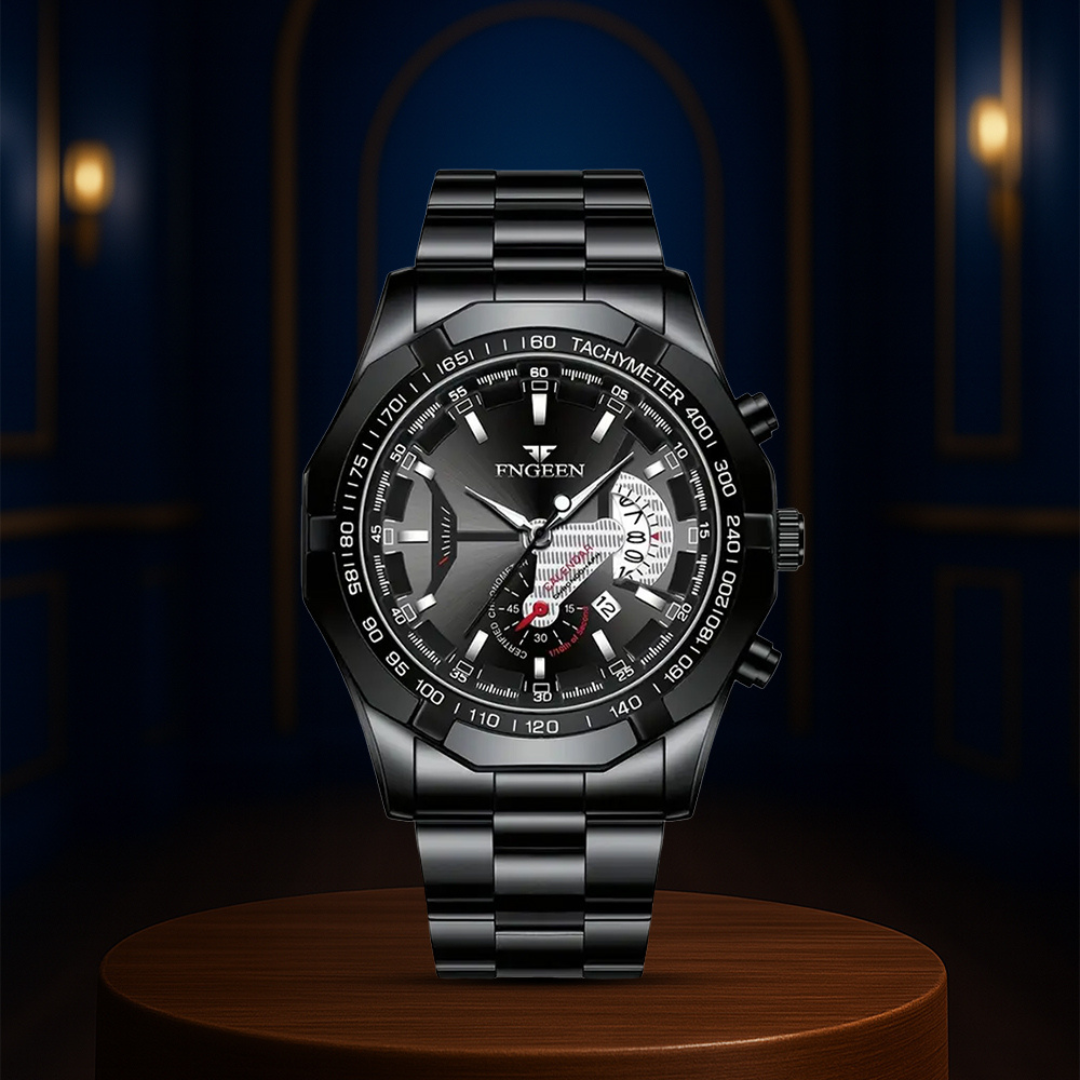 Scott | Men's Large Dial Creative Calendar Wristwatch | 44mm