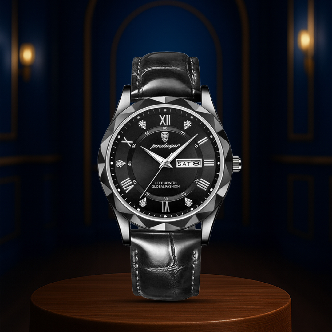 Brody | Elegant Leather Strap Quartz Watch | 40mm