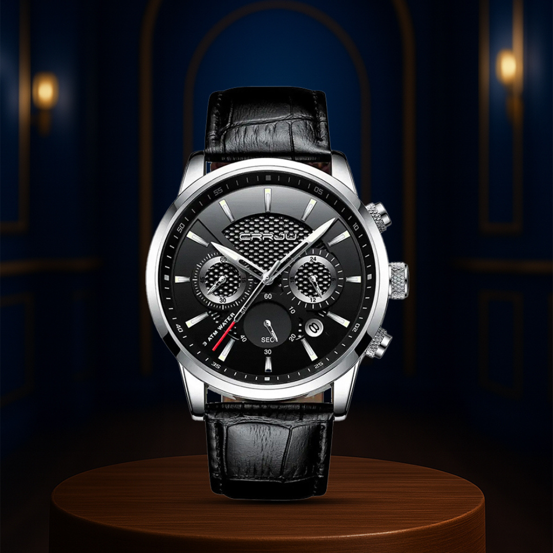 Rowan | Trendy Army-Inspired Leather Timepiece Watch | 42mm