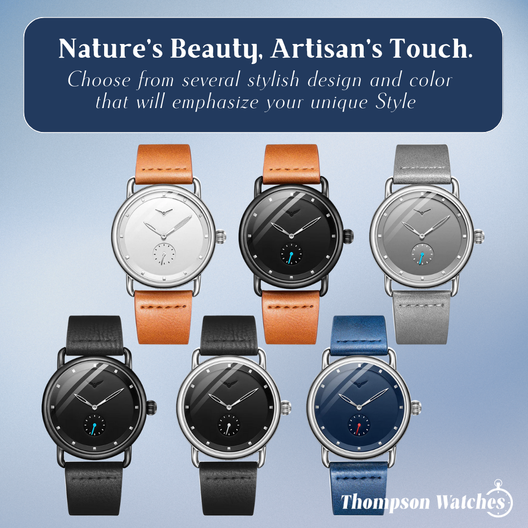 Caleb | Sleek Minimalist Leather Watch | 41mm