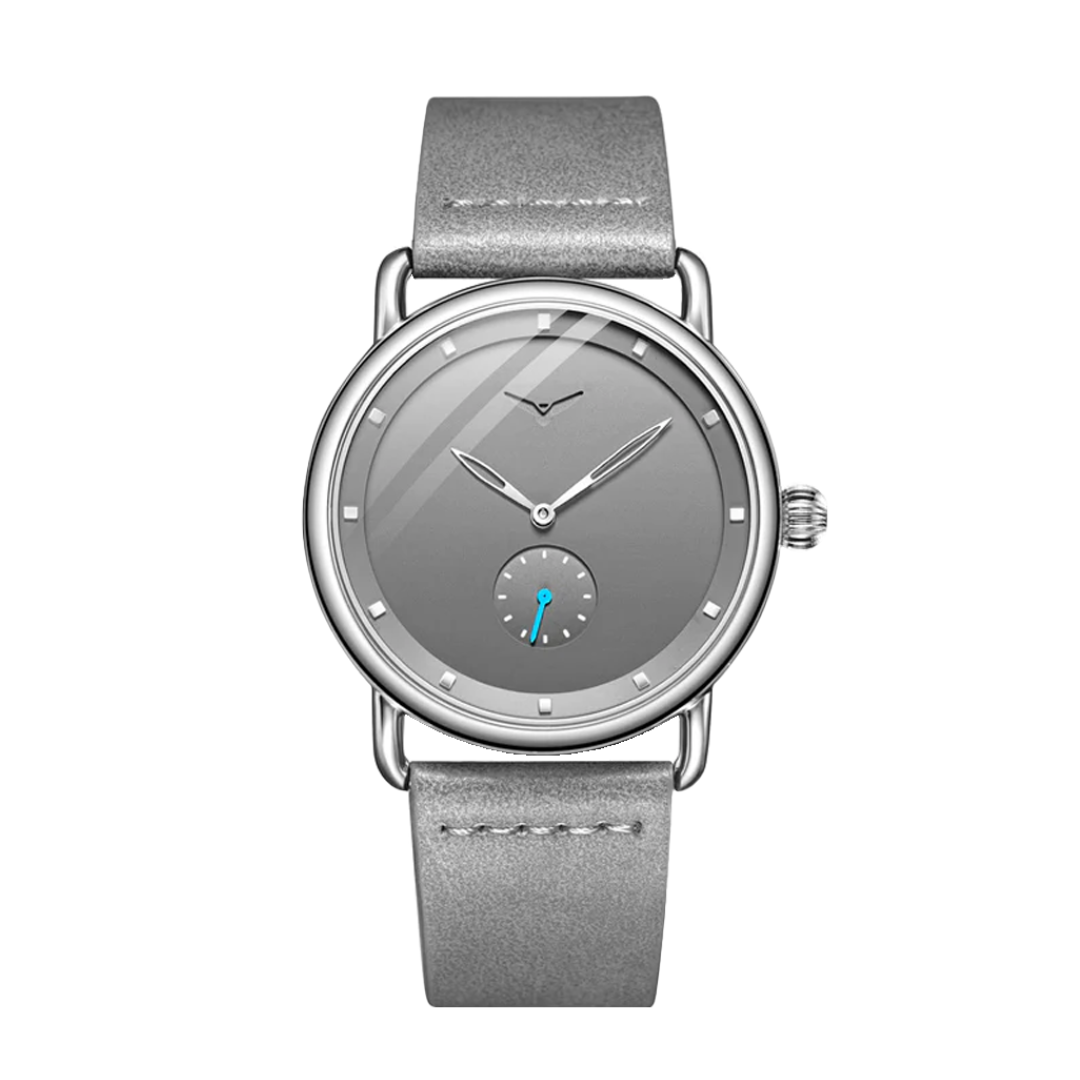 Caleb | Sleek Minimalist Leather Watch | 41mm