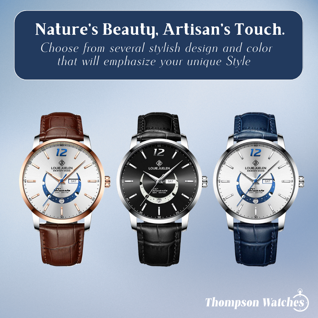 Sebastian | Classic Moon Phase Watch | 42mm