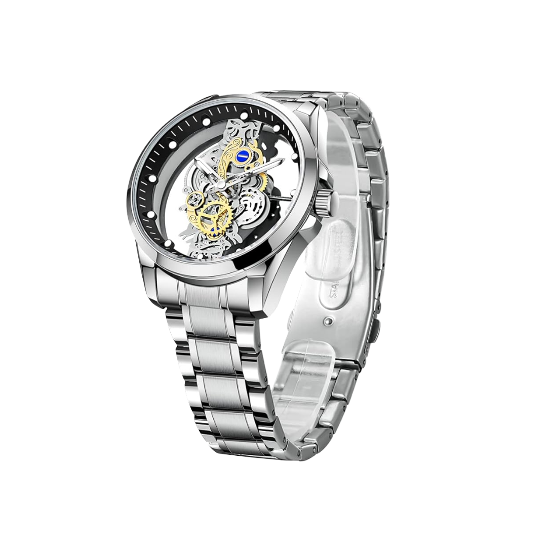 Rio | Hollow Double-sided Dial Skeleton Quartz Watch | 42mm