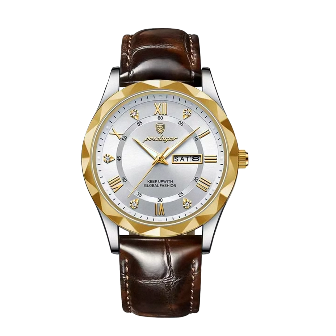 Brody | Elegant Leather Strap Quartz Watch | 40mm