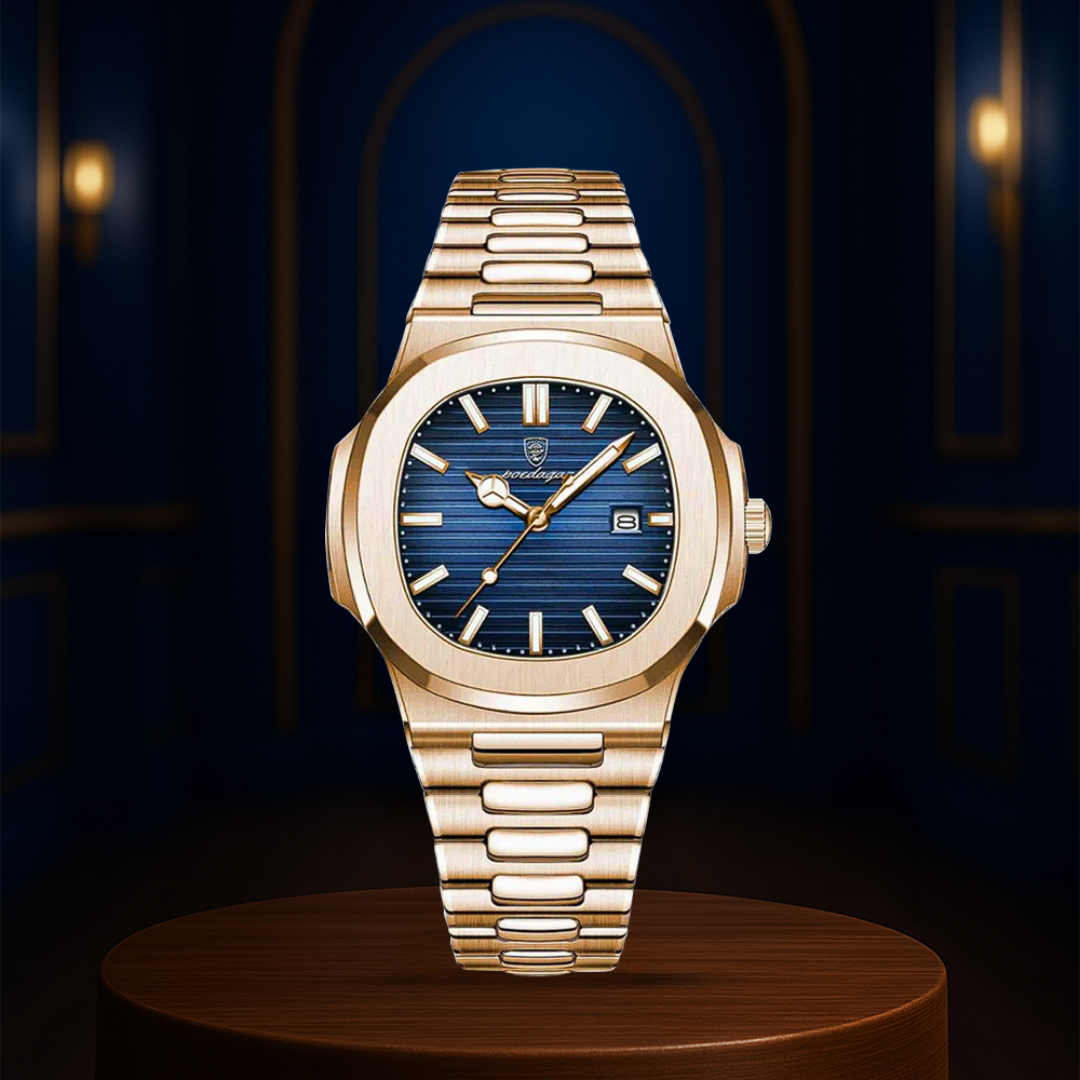 Adriel | Refined Rose Gold Finish Elegance Framed Watch | 40mm