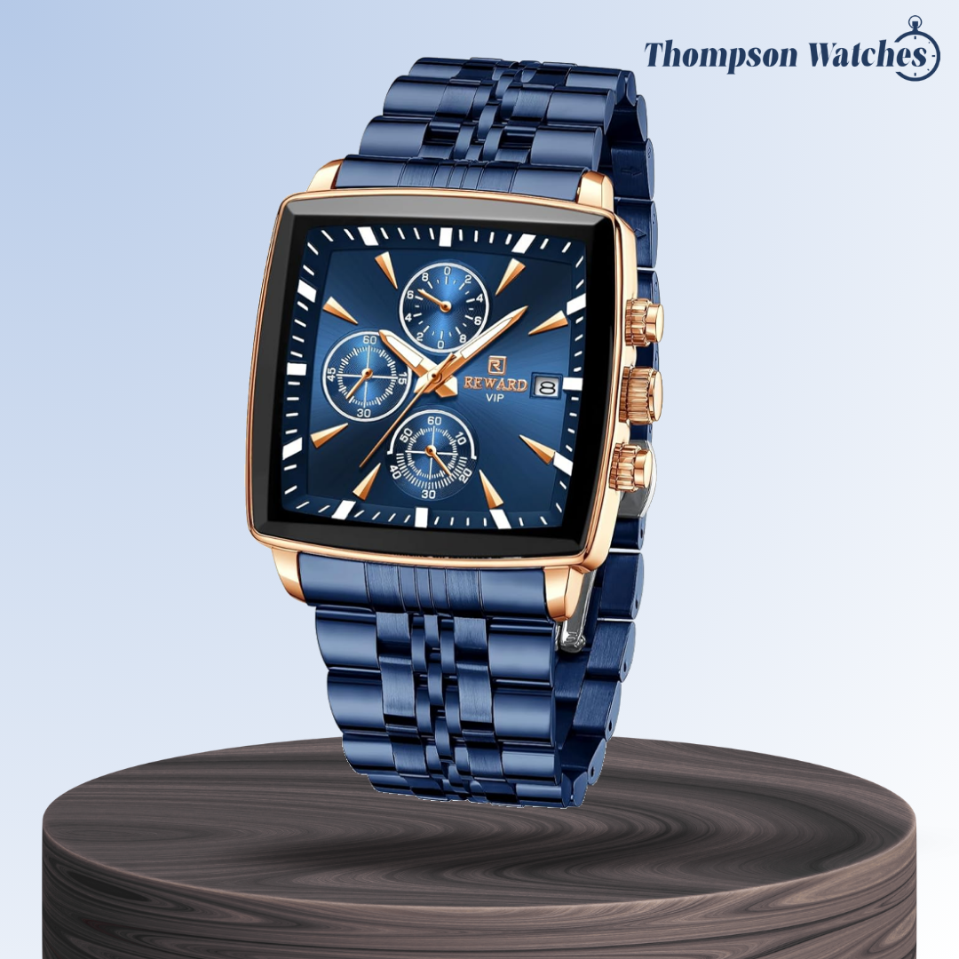 Troy | Men's Rectangular Luxury Quartz Wristwatch | 47mm