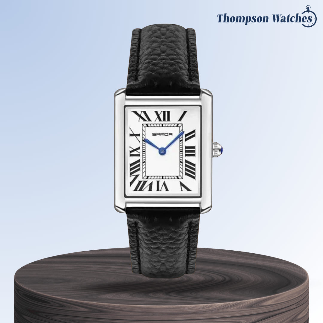 Matthew | Rectangular Watch with Silver-Tone Case | 28*27mm