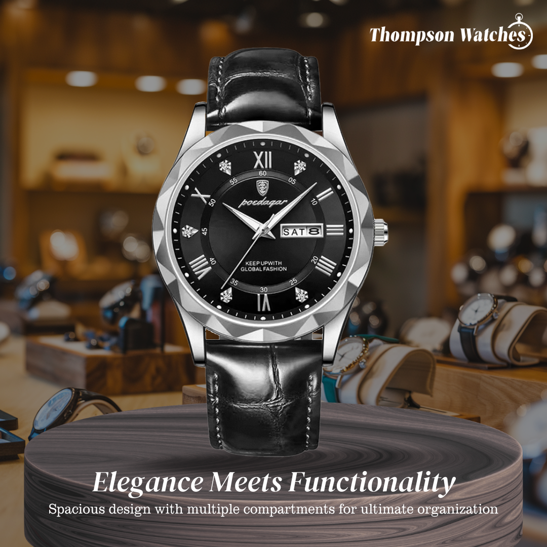 Brody | Elegant Leather Strap Quartz Watch | 40mm