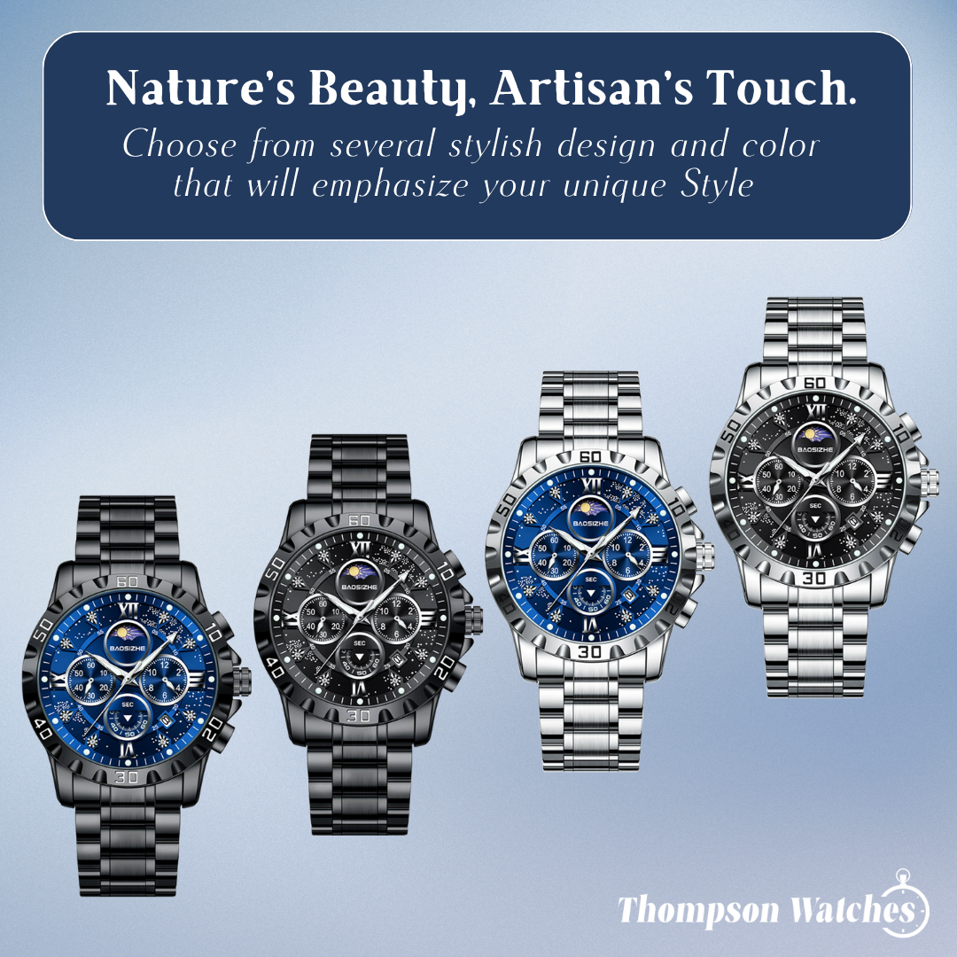 Rex | Opulent Chronograph Watch with Sleek Metal Band | 43.9mm