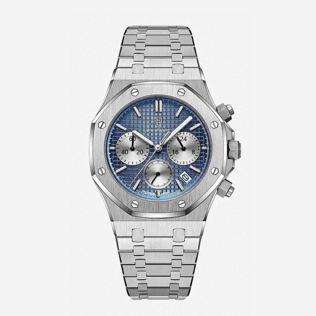 Damian | Iconic Steel Frame Bold Chronograph Design Watch | 42mm