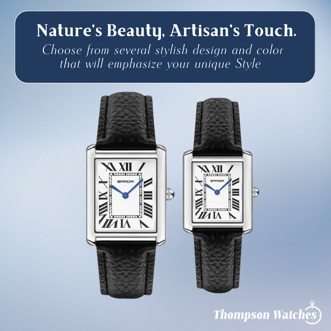 Matthew | Rectangular Watch with Silver-Tone Case | 28*27mm