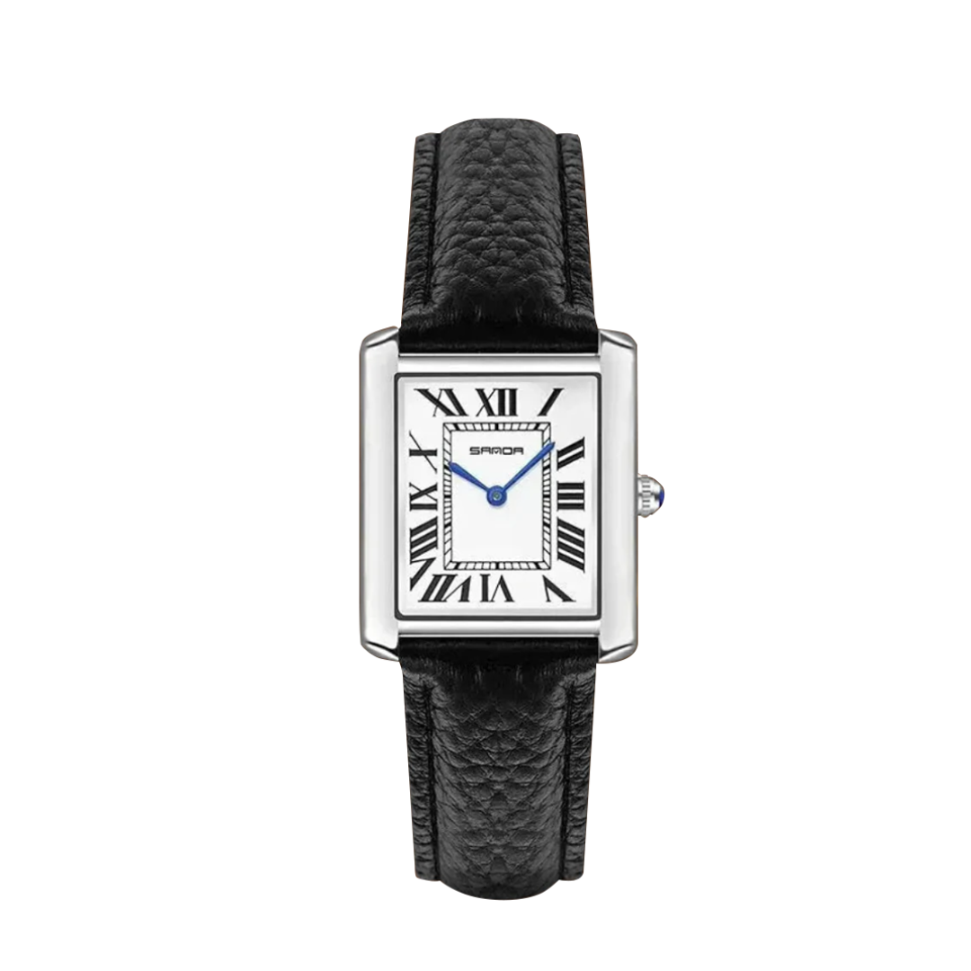 Matthew | Rectangular Watch with Silver-Tone Case | 28*27mm