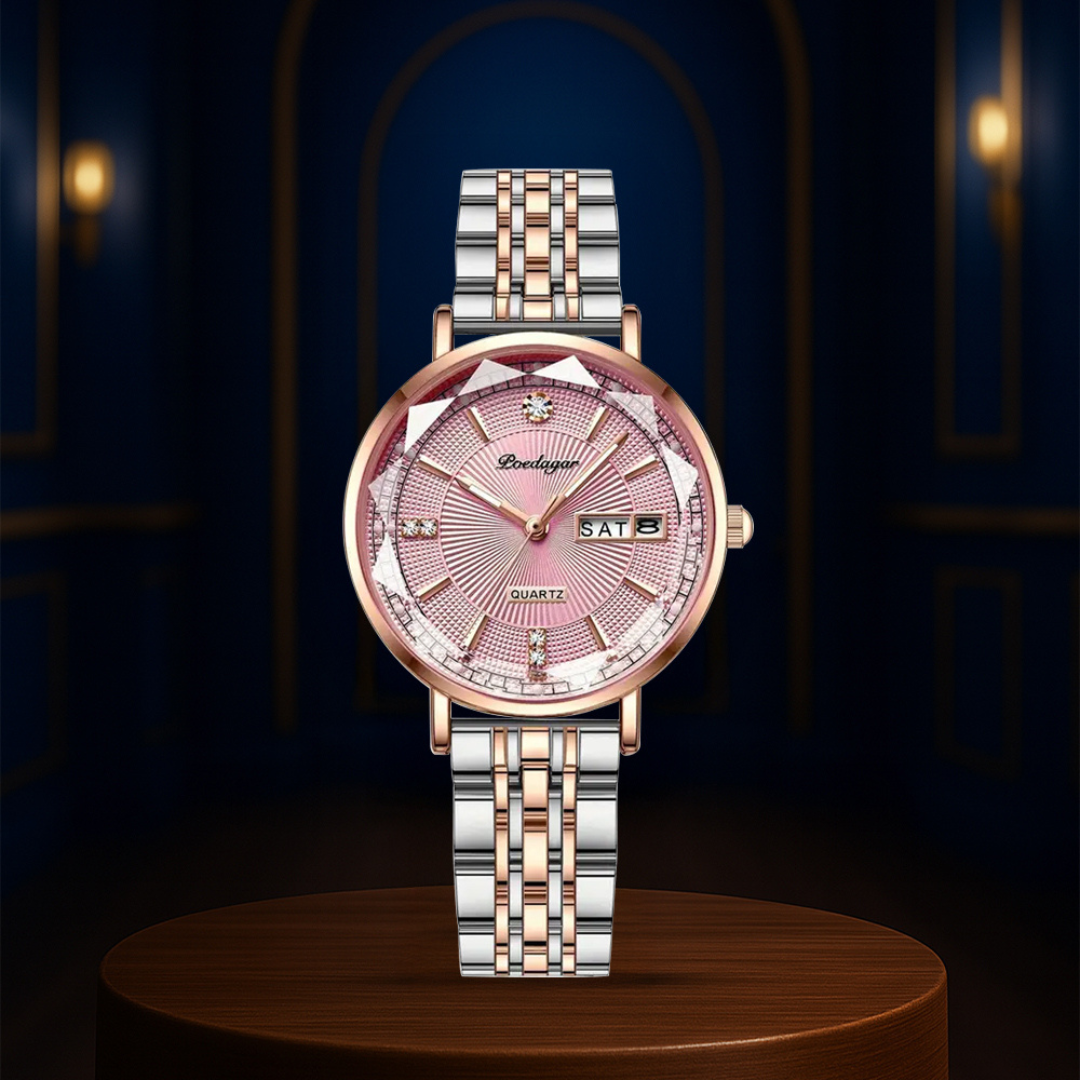 Patricia | Luxury Two-Tone Crystal Watch | 32mm