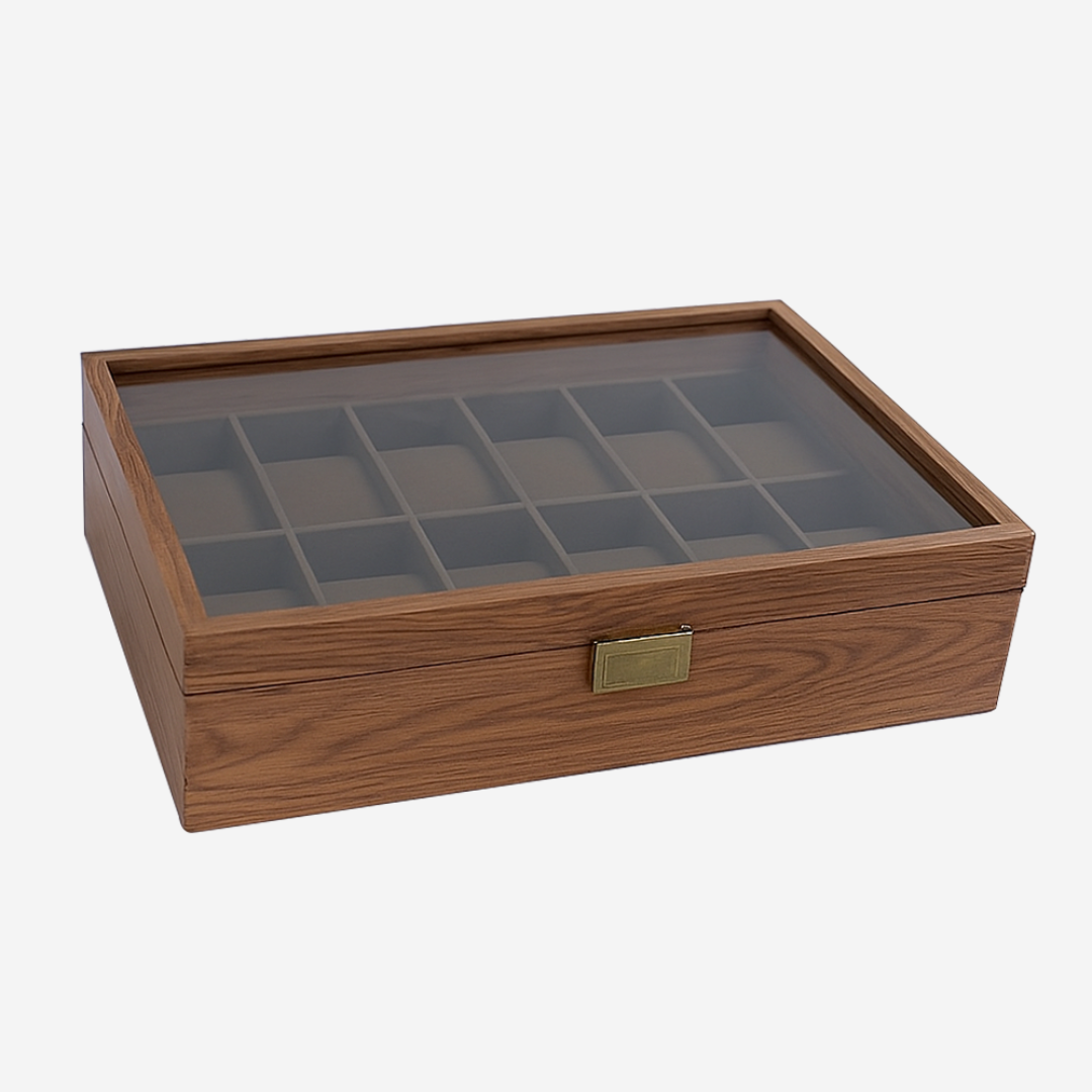 Marcellus | Octagonal Wooden Watch & Jewelry Display Case