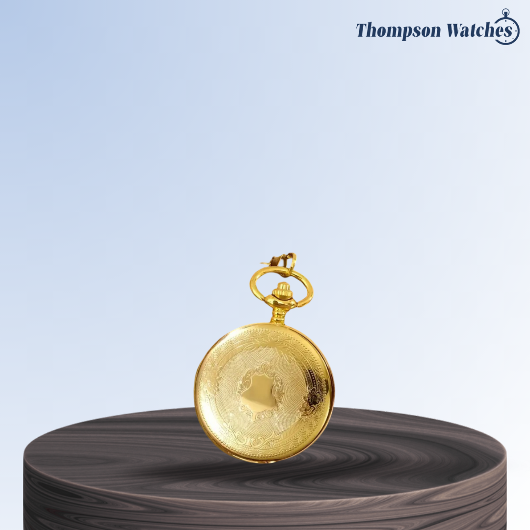 Glaze | Engraved Gold Pocket Watch | 45mm